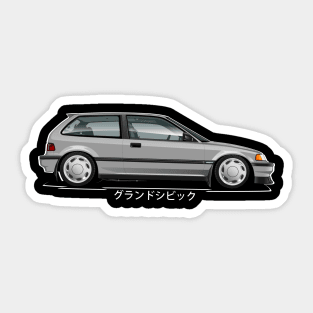 4th GEN CIVIC HATCHBACK EF EE JDM BLACK Sticker